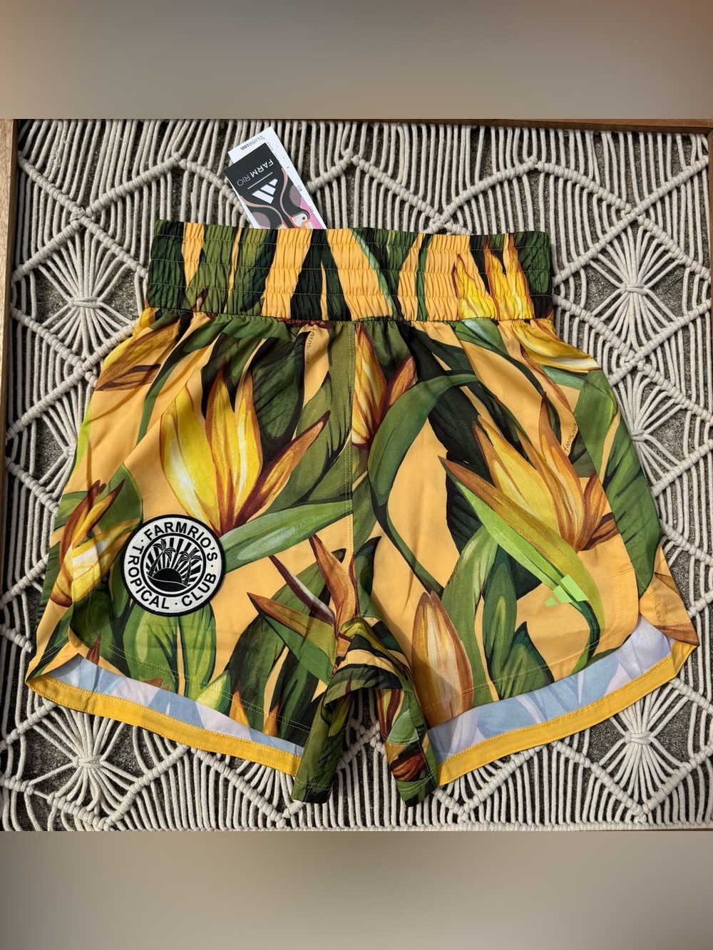 NWT Adidas X Farm Rio High Waist Tropical Print Athletic Size XS